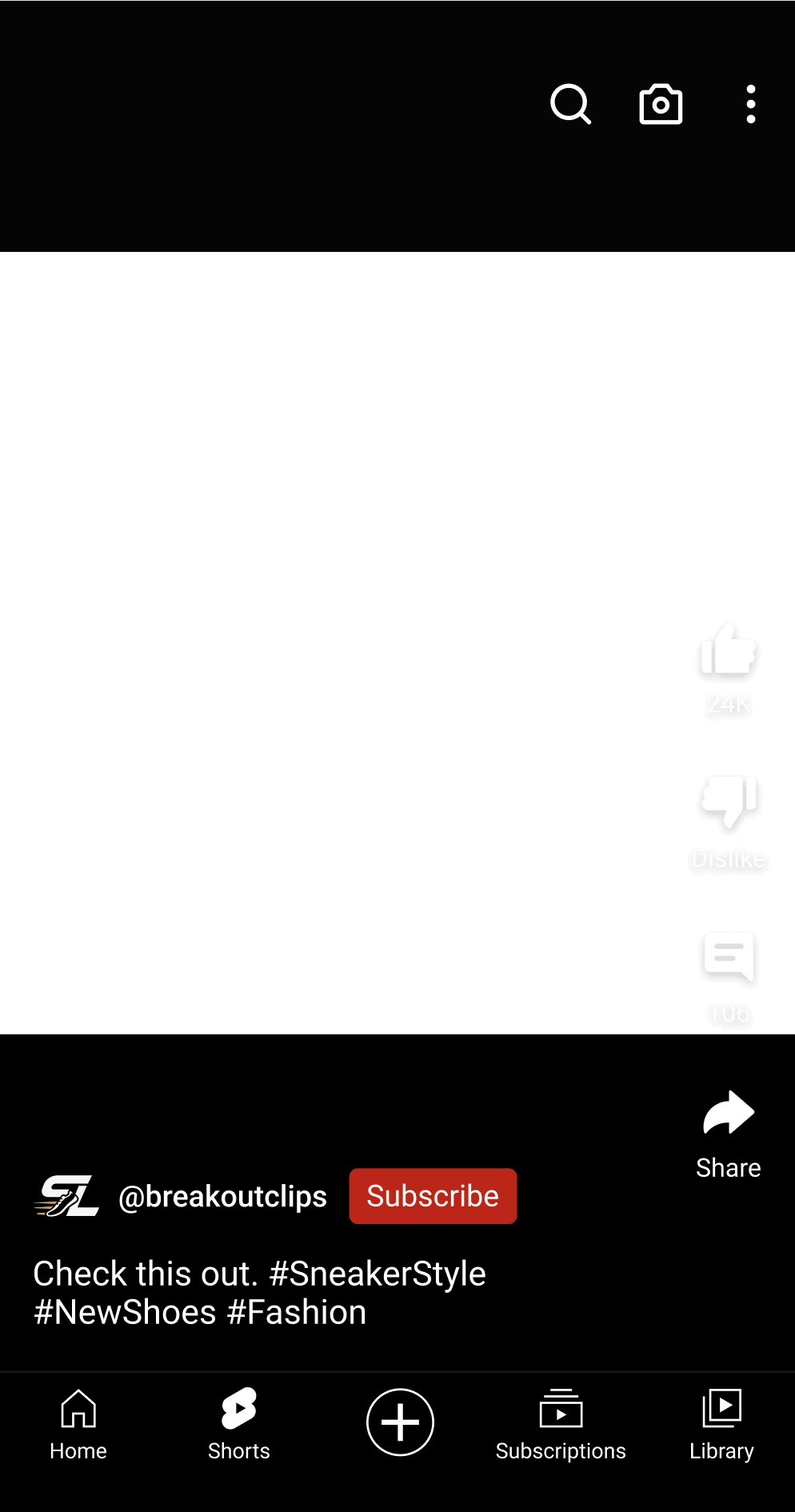 Tweet video shared as a YouTube Short on mobile